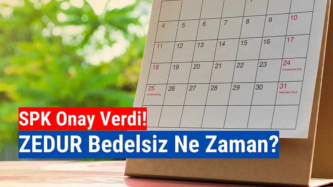 ZEDUR bedelsiz ne zaman bölünecek?